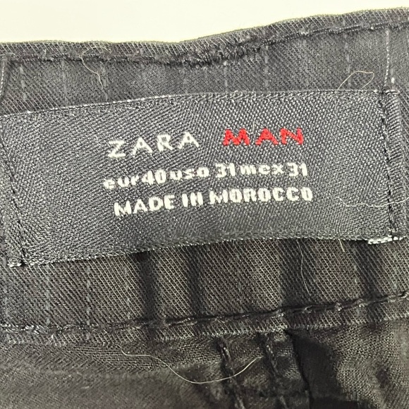 Zara Man Young Division Black Pinstripe Pants – Size 31 - Picture 2 of 12